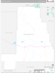 Golden Valley Wall Map Premium Style